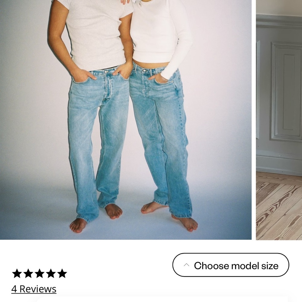 djerf avenue relaxed jeans washed blue regular
